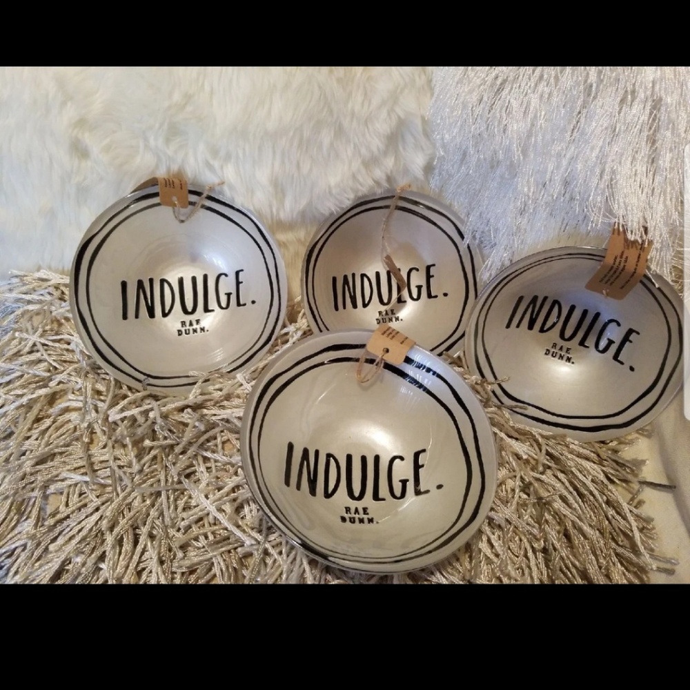 Four Rae Dunn "Indulge" Bowls